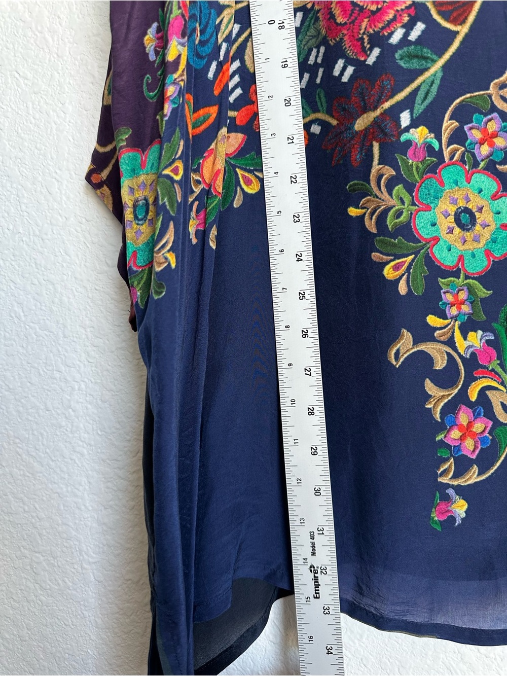 Johnny Was embroidered silk blend Mardi blouse‎ NWT RARE size 3X Boho - Picture 6 of 15